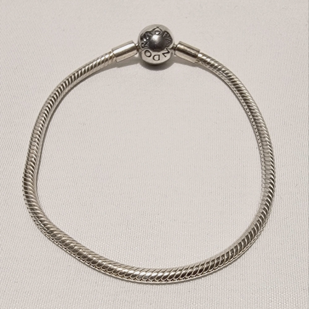 Pandora Ball Clasp Sterling Silver .925 Charm Bracelet